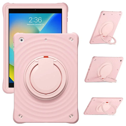 For iPad 10.2 (2021) / (2020) / (2019) Case Rotatable Hand Grip Kickstand PC+Silicone+TPU Tablet Cover