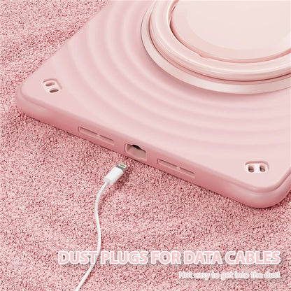For iPad 10.2 (2021) / (2020) / (2019) Case Rotatable Hand Grip Kickstand PC+Silicone+TPU Tablet Cover