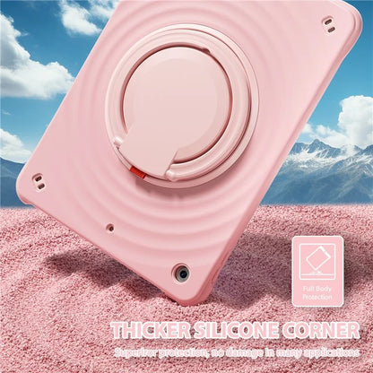 For iPad 10.2 (2021) / (2020) / (2019) Case Rotatable Hand Grip Kickstand PC+Silicone+TPU Tablet Cover