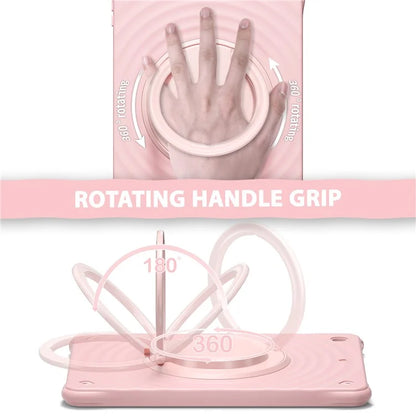 For iPad 10.2 (2021) / (2020) / (2019) Case Rotatable Hand Grip Kickstand PC+Silicone+TPU Tablet Cover