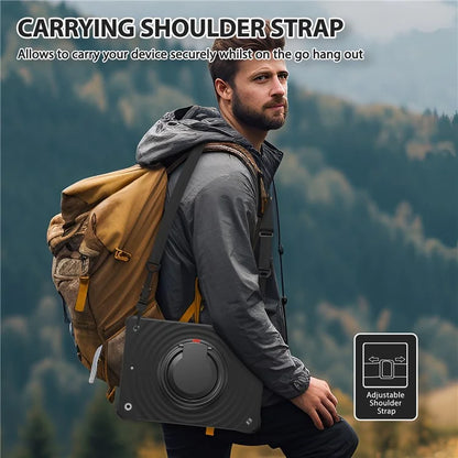 For iPad 10.2 (2021) / (2020) / (2019) Case with Shoulder Strap Kickstand PC+Silicone+TPU Tablet Cover