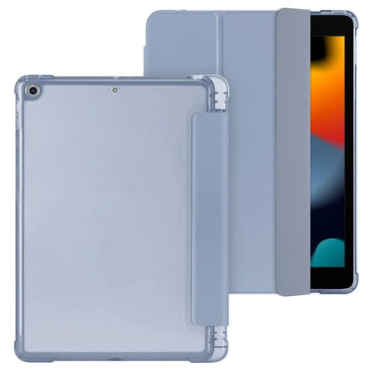 For iPad 10.2 (2021) / (2019) / (2020) Case Tri-Fold Stand Leather Tablet Cover with Pencil Holder