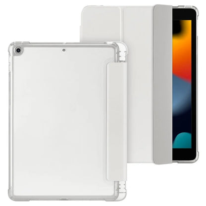 For iPad 10.2 (2021) / (2019) / (2020) Case Tri-Fold Stand Leather Tablet Cover with Pencil Holder