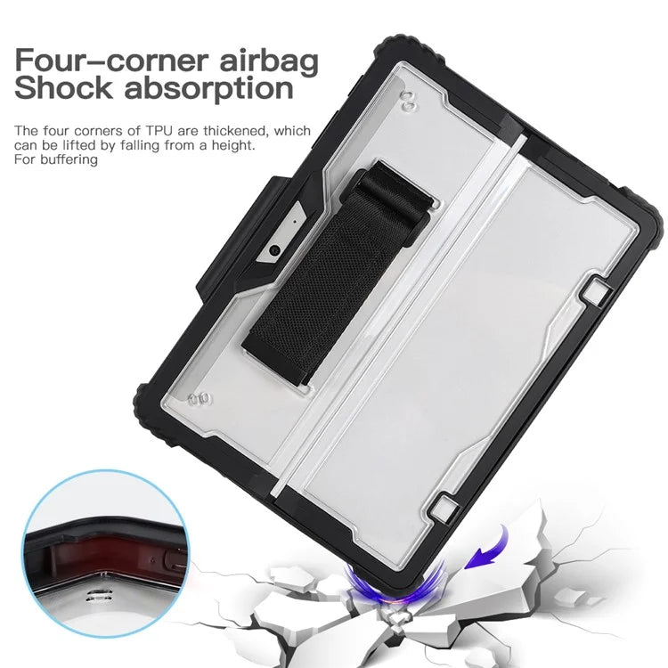 For Microsoft Surface Pro 10 Case Kickstand Hybrid Laptop Protective Cover with Hand Strap