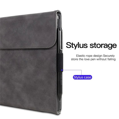 For Microsoft Surface Pro 10 / 9 Case Stand Leather Protective Sleeve with Pen Holder