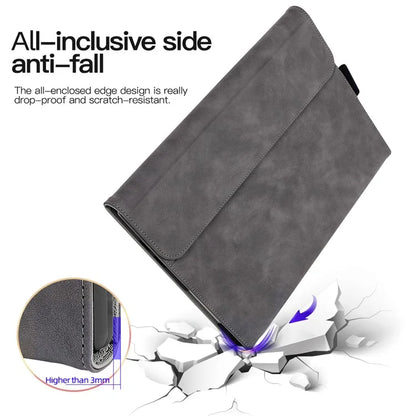 For Microsoft Surface Pro 10 / 9 Case Stand Leather Protective Sleeve with Pen Holder