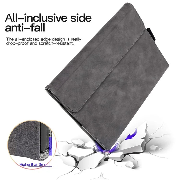 For Microsoft Surface Pro 10 / 9 Case Stand Leather Protective Sleeve with Pen Holder