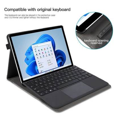 For Microsoft Surface Pro 10 / 9 / 8 Case Stand Wallet Function Laptop Leather Cover