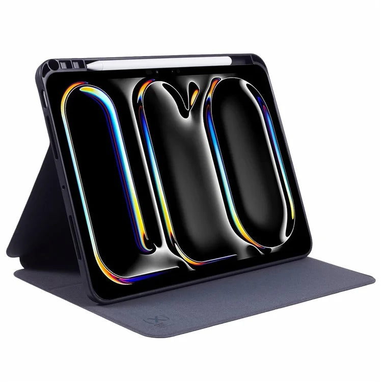 X-LEVEL For iPad Pro 11 (2024) Tablet Stand Case PU Leather+TPU Protection Cover