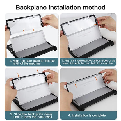 For Microsoft Surface Pro 10 Case Kickstand PC+TPU+Acryclic Clear Tablet Cover with Hand Strap
