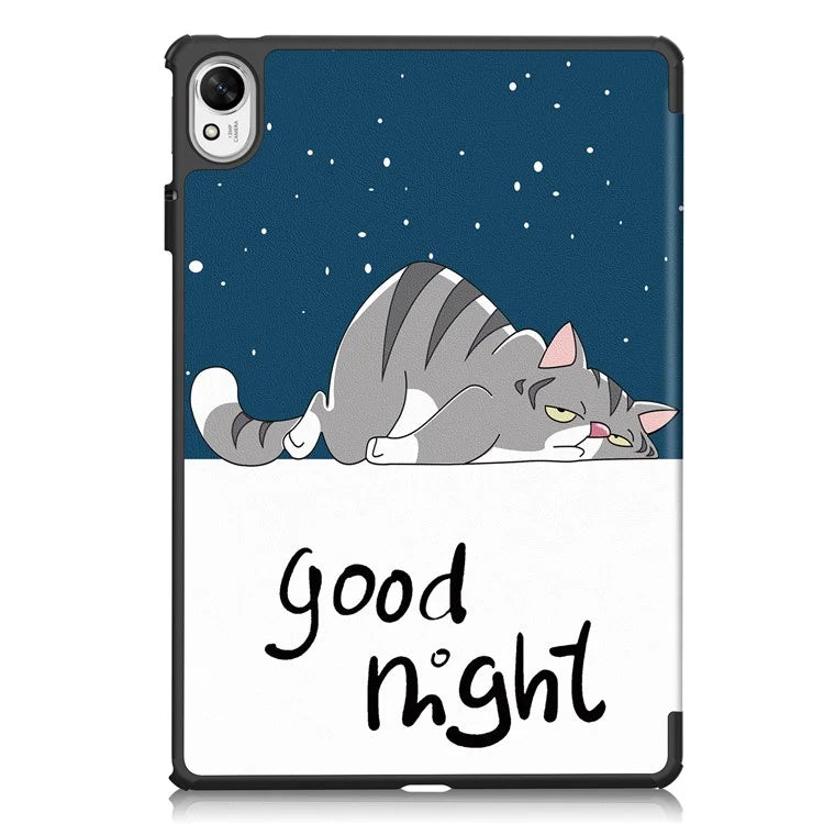 For Huawei MatePad 11.5 S Case Tri-Fold Stand Pattern Print Leather Tablet Cover with Auto Wake / Sleep