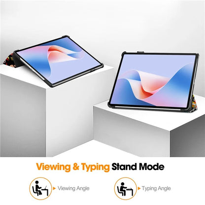 For Huawei MatePad 11.5 S Case Tri-Fold Stand Pattern Print Leather Tablet Cover with Auto Wake / Sleep