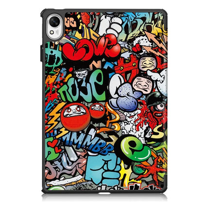 For Huawei MatePad 11.5 S Case Tri-Fold Stand Pattern Print Leather Tablet Cover with Auto Wake / Sleep