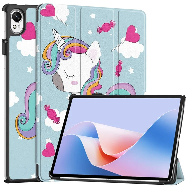 For Huawei MatePad 11.5 S Case Tri-Fold Stand Pattern Print Leather Tablet Cover with Auto Wake / Sleep