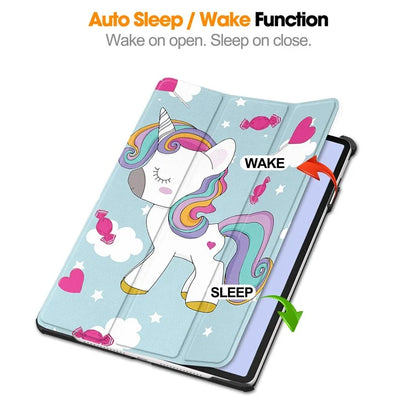 For Huawei MatePad 11.5 S Case Tri-Fold Stand Pattern Print Leather Tablet Cover with Auto Wake / Sleep
