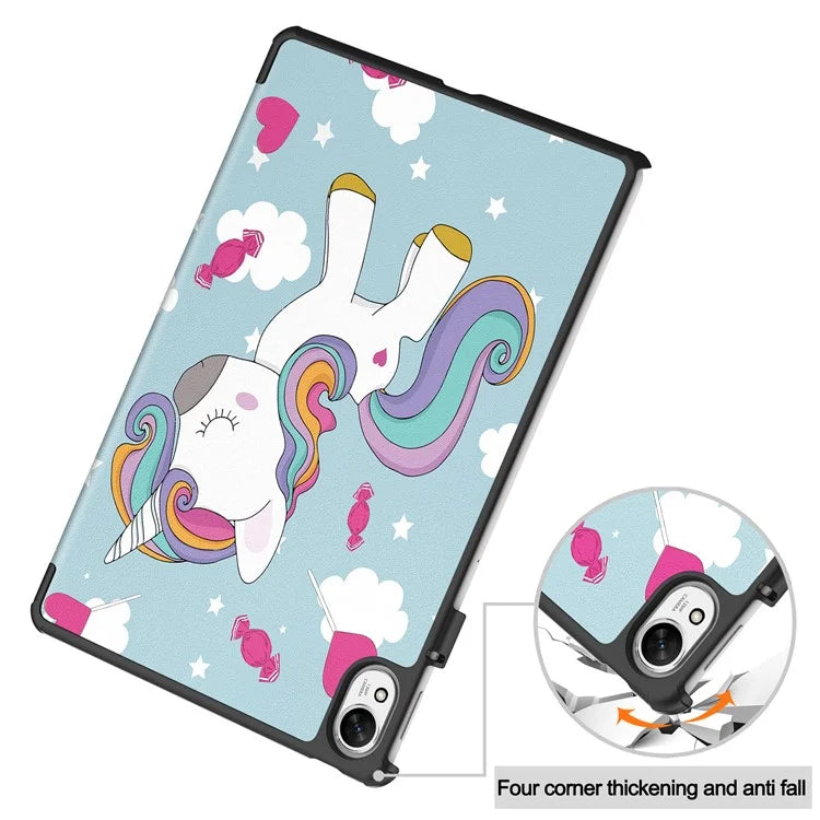 For Huawei MatePad 11.5 S Case Tri-Fold Stand Pattern Print Leather Tablet Cover with Auto Wake / Sleep