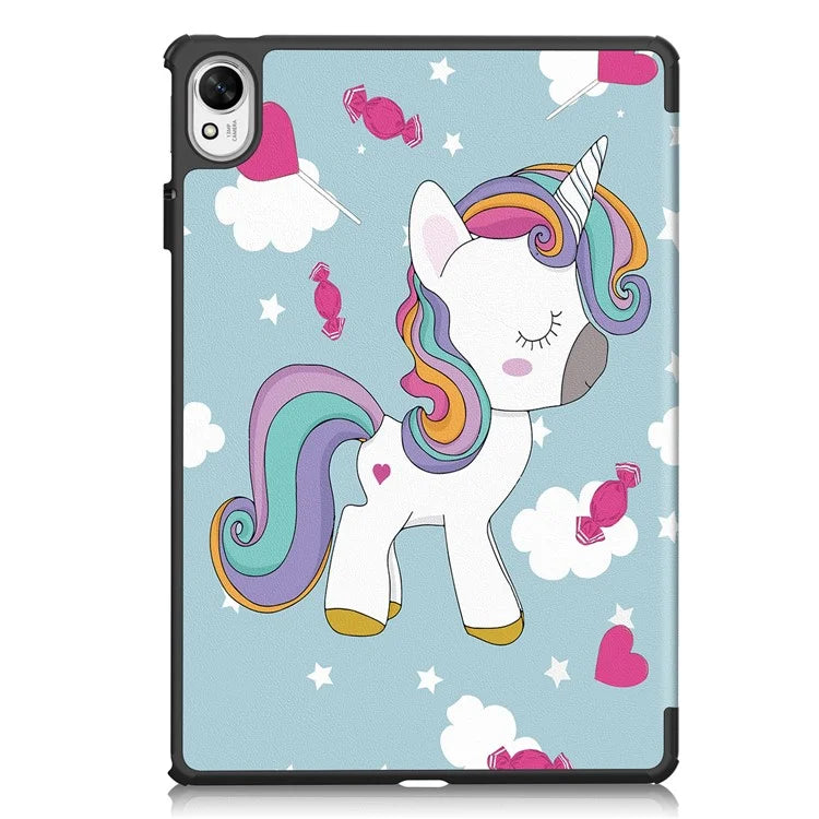 For Huawei MatePad 11.5 S Case Tri-Fold Stand Pattern Print Leather Tablet Cover with Auto Wake / Sleep