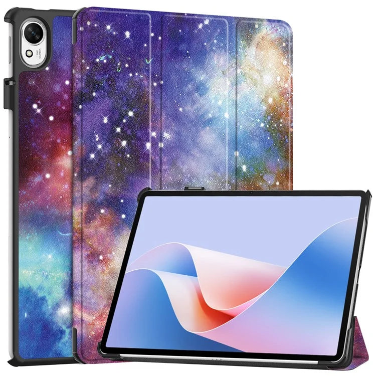 For Huawei MatePad 11.5 S Case Tri-Fold Stand Pattern Print Leather Tablet Cover with Auto Wake / Sleep