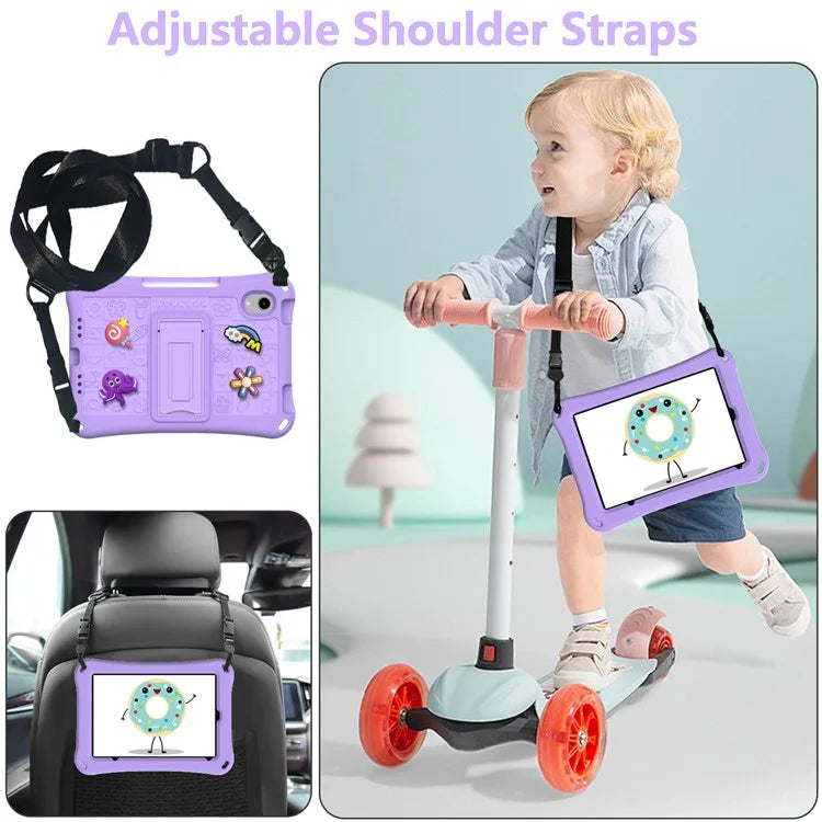 For iPad mini (2021) Case EVA Tablet Kickstand Cover with Shoulder Strap