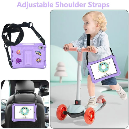 For iPad mini (2021) Case EVA Tablet Kickstand Cover with Shoulder Strap