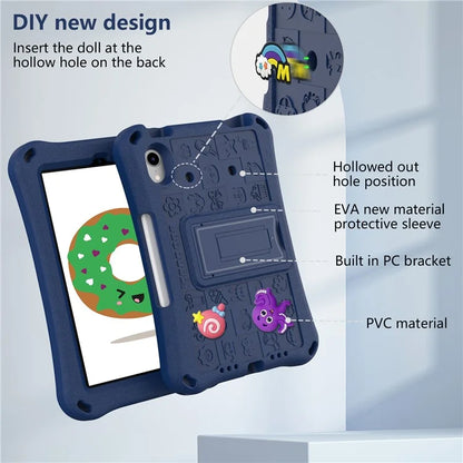 For iPad mini (2021) Case EVA Tablet Kickstand Cover with Shoulder Strap