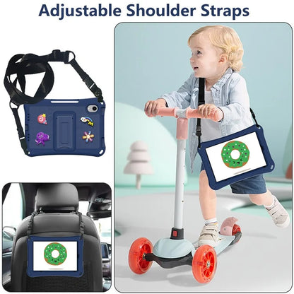 For iPad mini (2021) Case EVA Tablet Kickstand Cover with Shoulder Strap