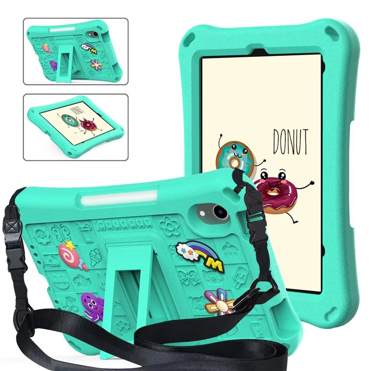 For iPad mini (2021) Case EVA Tablet Kickstand Cover with Shoulder Strap