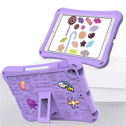 For iPad 10.2 (2021) / (2020) / (2019) / Air 10.5 inch (2019) Case EVA Protective Cover with Shoulder Strap Kickstand
