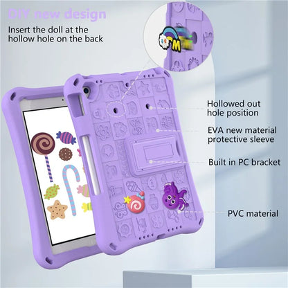 For iPad 10.2 (2021) / (2020) / (2019) / Air 10.5 inch (2019) Case EVA Protective Cover with Shoulder Strap Kickstand