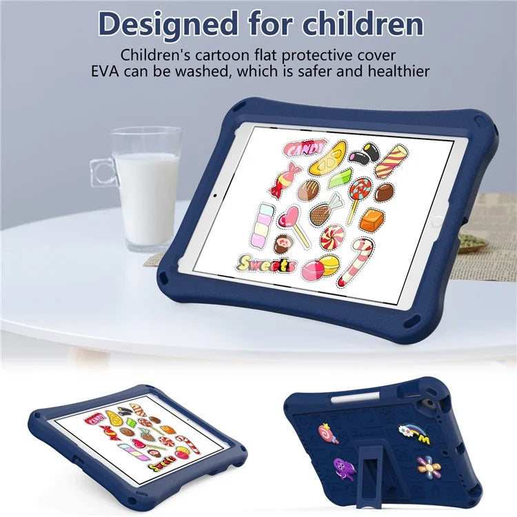 For iPad 10.2 (2021) / (2020) / (2019) / Air 10.5 inch (2019) Case EVA Protective Cover with Shoulder Strap Kickstand