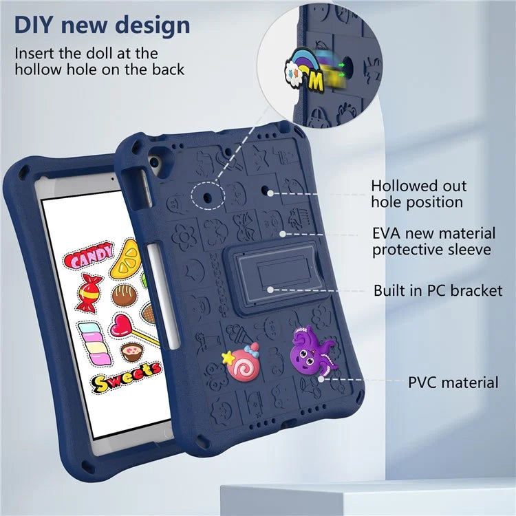 For iPad 10.2 (2021) / (2020) / (2019) / Air 10.5 inch (2019) Case EVA Protective Cover with Shoulder Strap Kickstand