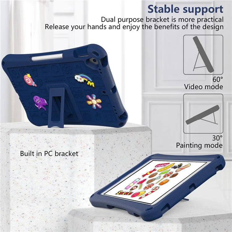 For iPad 10.2 (2021) / (2020) / (2019) / Air 10.5 inch (2019) Case EVA Protective Cover with Shoulder Strap Kickstand