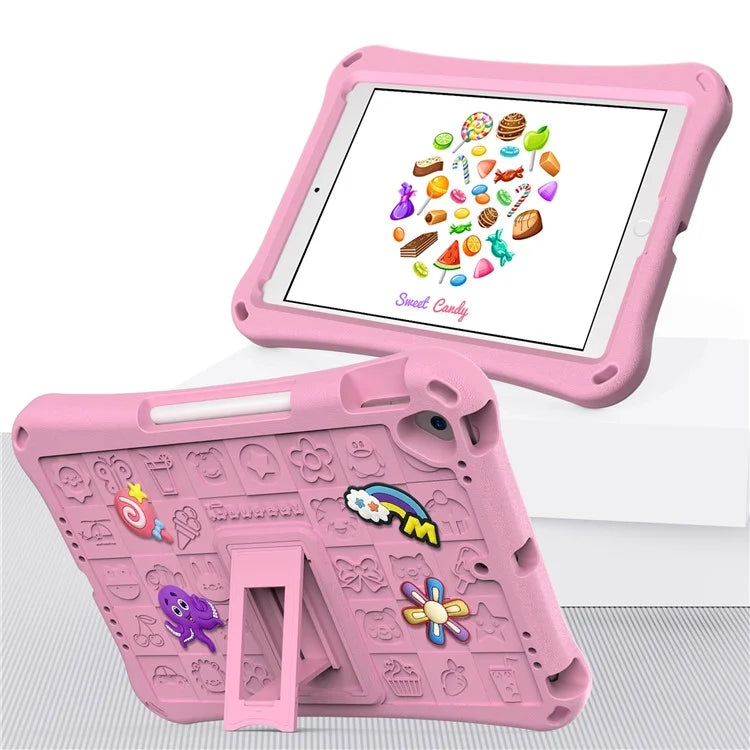 For iPad 10.2 (2021) / (2020) / (2019) / Air 10.5 inch (2019) Case EVA Protective Cover with Shoulder Strap Kickstand