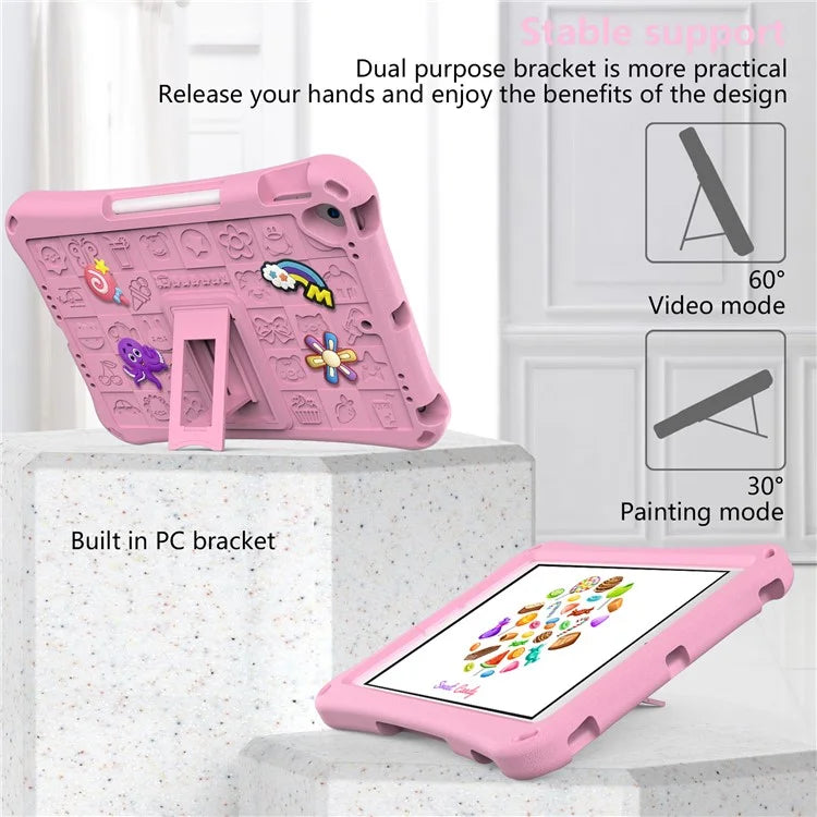 For iPad 10.2 (2021) / (2020) / (2019) / Air 10.5 inch (2019) Case EVA Protective Cover with Shoulder Strap Kickstand