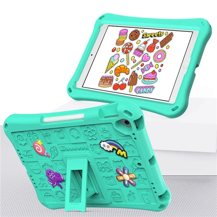 For iPad 10.2 (2021) / (2020) / (2019) / Air 10.5 inch (2019) Case EVA Protective Cover with Shoulder Strap Kickstand