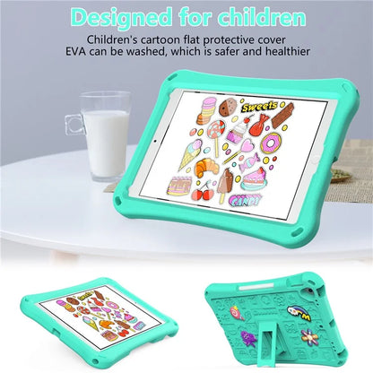 For iPad 10.2 (2021) / (2020) / (2019) / Air 10.5 inch (2019) Case EVA Protective Cover with Shoulder Strap Kickstand