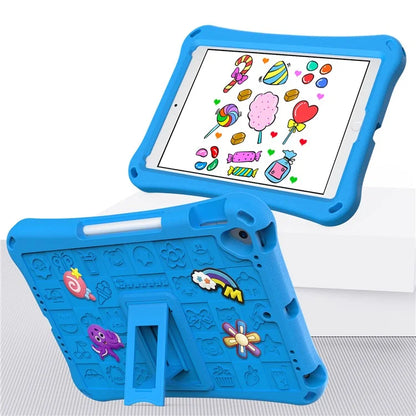For iPad 10.2 (2021) / (2020) / (2019) / Air 10.5 inch (2019) Case EVA Protective Cover with Shoulder Strap Kickstand