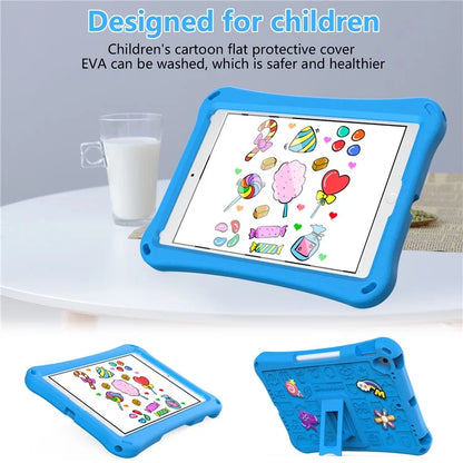For iPad 10.2 (2021) / (2020) / (2019) / Air 10.5 inch (2019) Case EVA Protective Cover with Shoulder Strap Kickstand