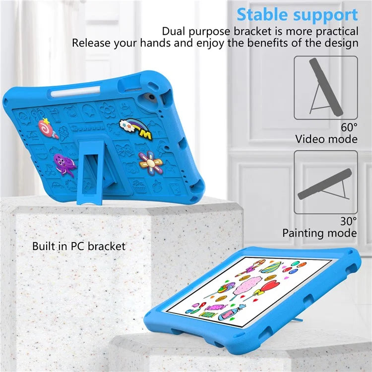 For iPad 10.2 (2021) / (2020) / (2019) / Air 10.5 inch (2019) Case EVA Protective Cover with Shoulder Strap Kickstand