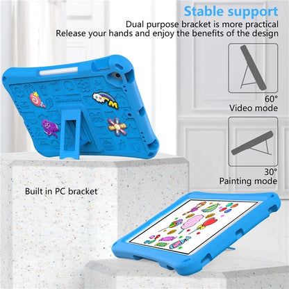 For iPad 10.2 (2021) / (2020) / (2019) / Air 10.5 inch (2019) Case EVA Protective Cover with Shoulder Strap Kickstand