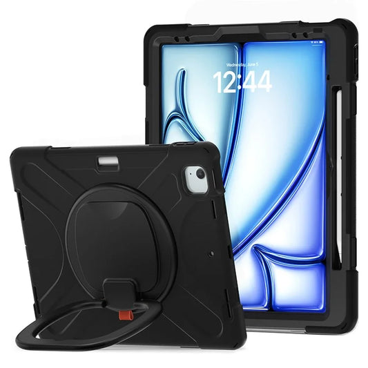 For iPad Air 13 (2024) / iPad Pro 12.9 (2022) / (2021) / (2020) / (2018) Case PC+Silicone Tablet Cover Kickstand