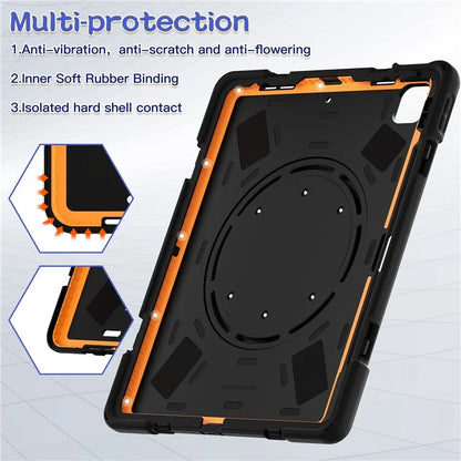For iPad Air 13 (2024) / iPad Pro 12.9 (2022) / (2021) / (2020) / (2018) Case PC+Silicone Tablet Cover Kickstand