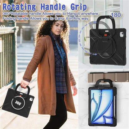For iPad Air 13 (2024) / iPad Pro 12.9 (2022) / (2021) / (2020) / (2018) Case PC+Silicone Tablet Cover Kickstand