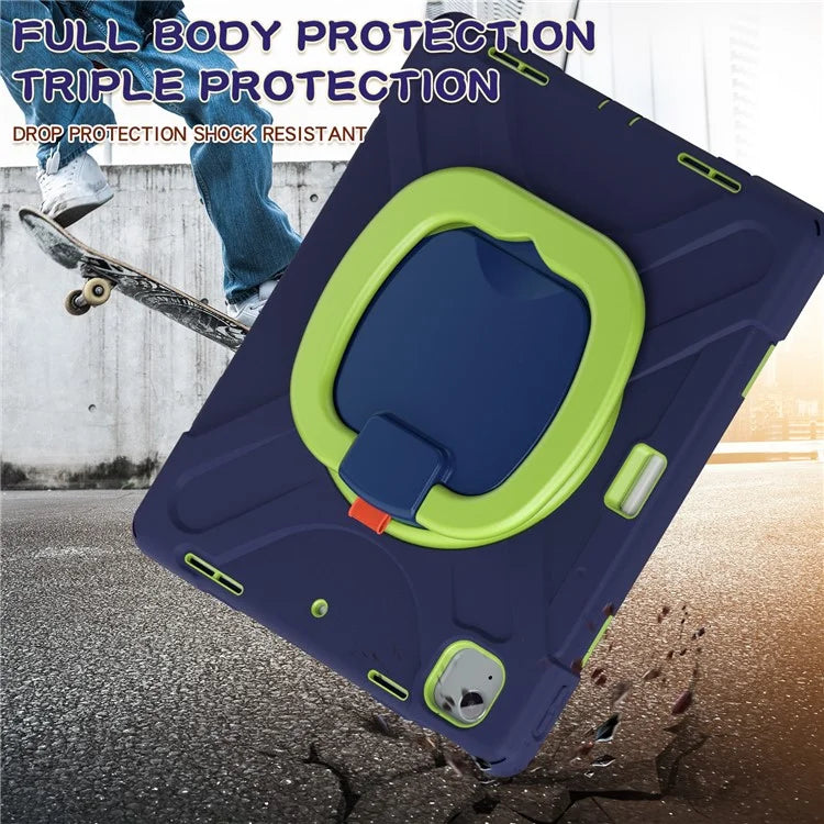 For iPad Air 13 (2024)  /  iPad Pro 12.9 (2022)  /  (2021)  /  (2020)  /  (2018) Case TPU+PC+Silicone Tablet Cover Kickstand