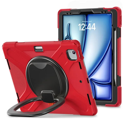 For iPad Air 13 (2024)  /  iPad Pro 12.9 (2022)  /  (2021)  /  (2020)  /  (2018) Case TPU+PC+Silicone Tablet Cover Kickstand