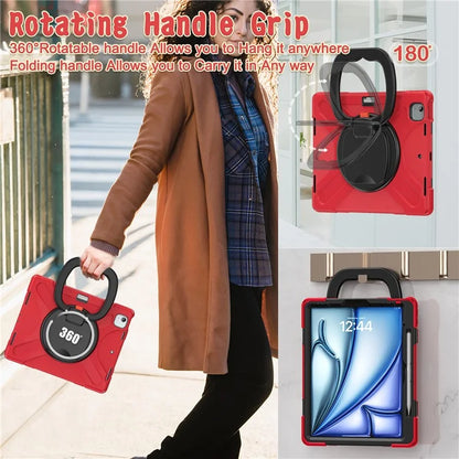 For iPad Air 13 (2024)  /  iPad Pro 12.9 (2022)  /  (2021)  /  (2020)  /  (2018) Case TPU+PC+Silicone Tablet Cover Kickstand