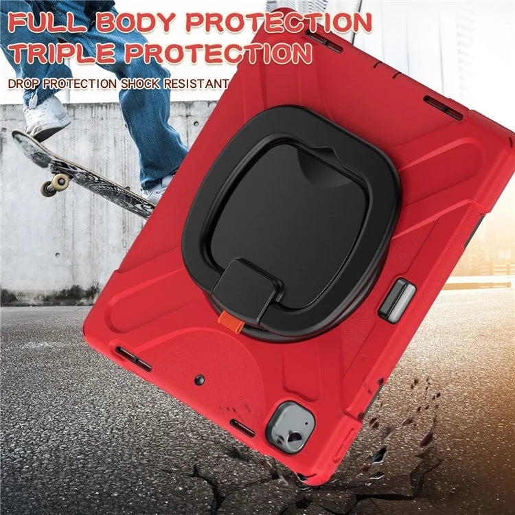 For iPad Air 13 (2024)  /  iPad Pro 12.9 (2022)  /  (2021)  /  (2020)  /  (2018) Case TPU+PC+Silicone Tablet Cover Kickstand