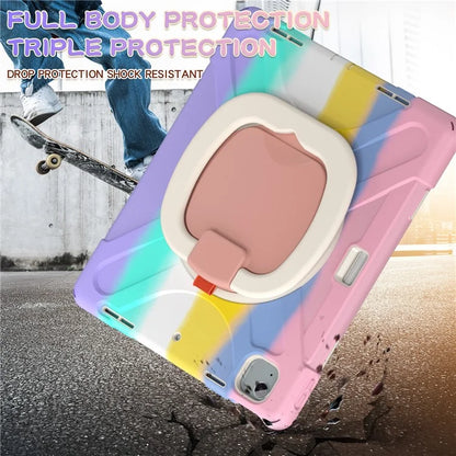 For iPad Air 13 (2024)  /  iPad Pro 12.9 (2022)  /  (2021)  /  (2020)  /  (2018) Case TPU+PC+Silicone Tablet Cover Kickstand