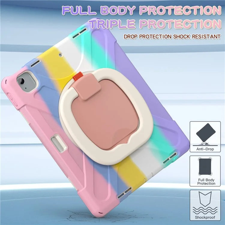 For iPad Air 13 (2024)  /  iPad Pro 12.9 (2022)  /  (2021)  /  (2020)  /  (2018) Case TPU+PC+Silicone Tablet Cover Kickstand