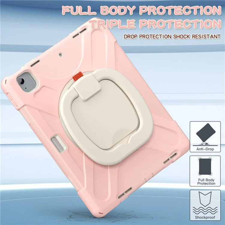 For iPad Air 13 (2024)  /  iPad Pro 12.9 (2022)  /  (2021)  /  (2020)  /  (2018) Case TPU+PC+Silicone Tablet Cover Kickstand